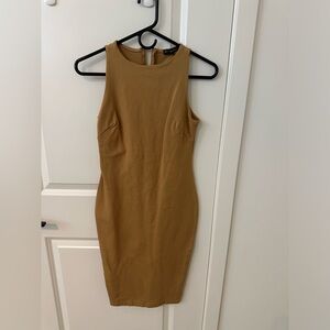 Solid Sleeveless Round Neck Dress